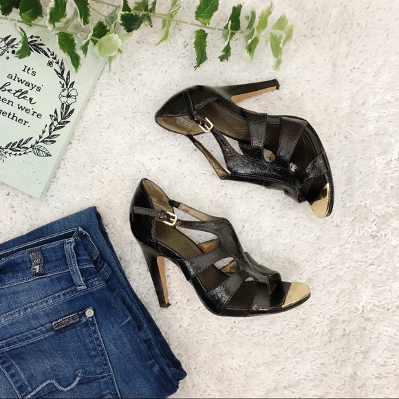 Tahari Shoes - Tahari High Heels Ta Shasta Leather Caged Open Toe